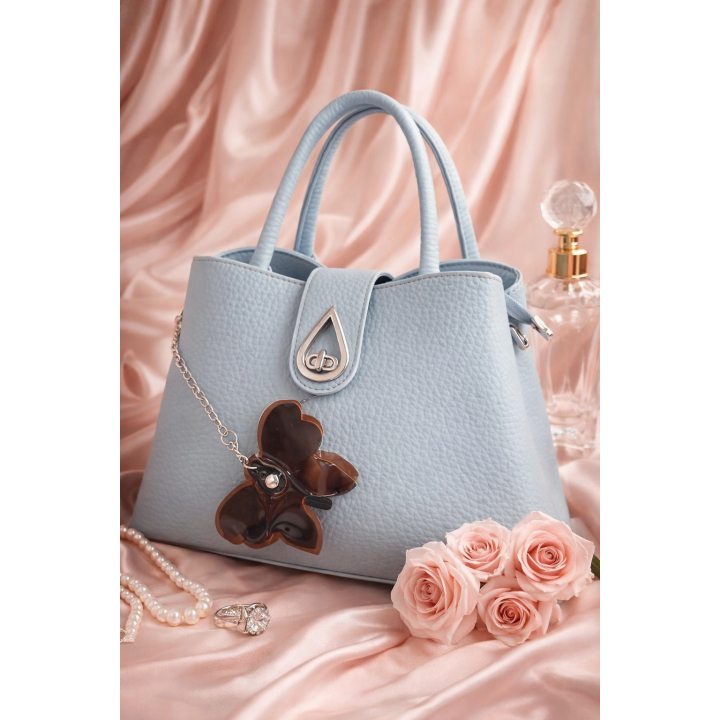 Cartera elegante color celeste -Latacunga