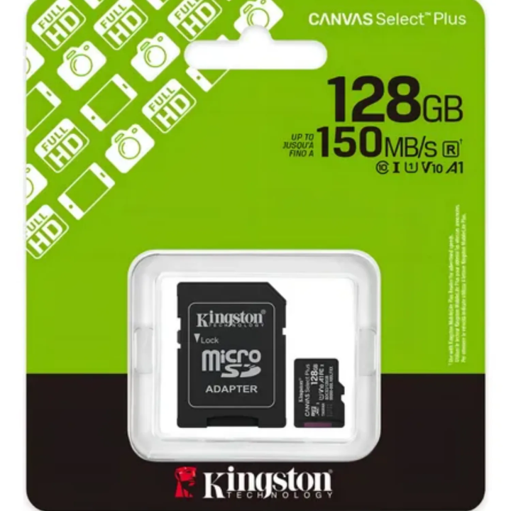 Tarjeta MicroSD 128GB Kingston Canvas Select Plus - Envío a todo Ecuador